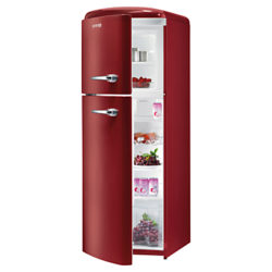 Gorenje RF60309OR-L Freestanding Fridge Freezer, A++ Energy Rating, Left-Hand Hinge, 60cm Wide, Burgundy Red